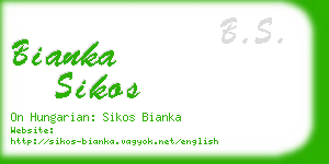 bianka sikos business card